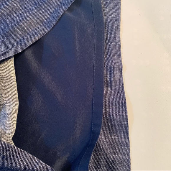 TAYLOR WOMENS 100% Linen DRESS SIZE PETITE 6 BLue SLEEVELESS ZIP A-LINED DRESS. - Picture 7 of 12